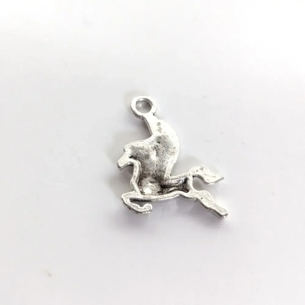 Whimsical Silver Tone Pegasus Fairy Magic Unicorn Mini Pendant Bracelet Charm